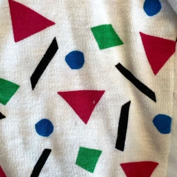 NWT Vintage Catalina Knit Shorts Women’s Large White Multi High Rise Geometric - Picture 11 of 16